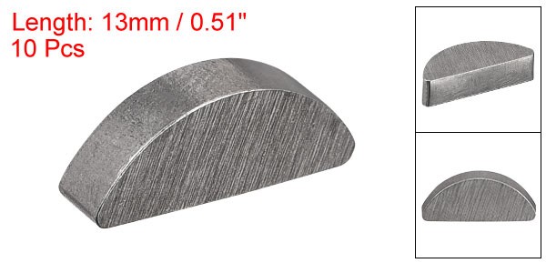 Woodruff Keys 10pcs Steel 3mm Width x 5mm Height x 13mm Diameter
