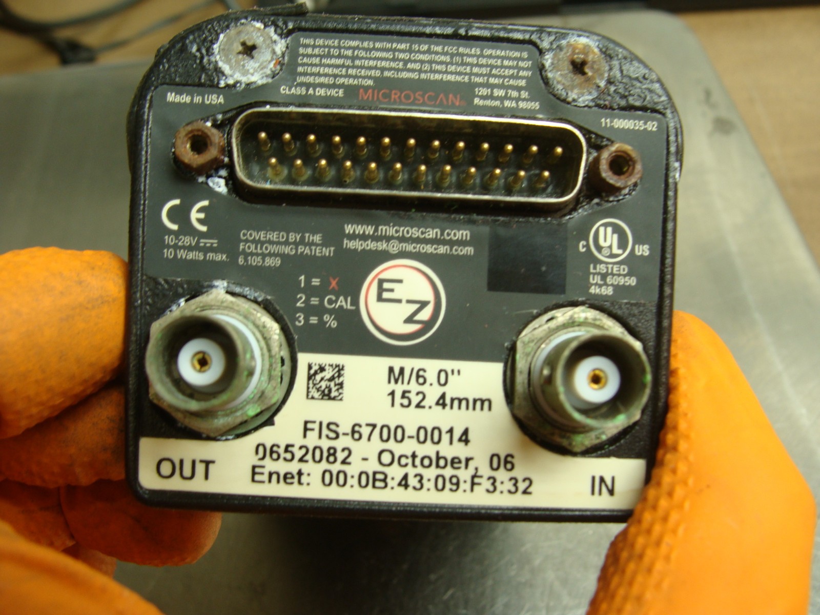 MICROSCAN QUADRUS EZ BARCODE SCANNER FIS-6700-0014