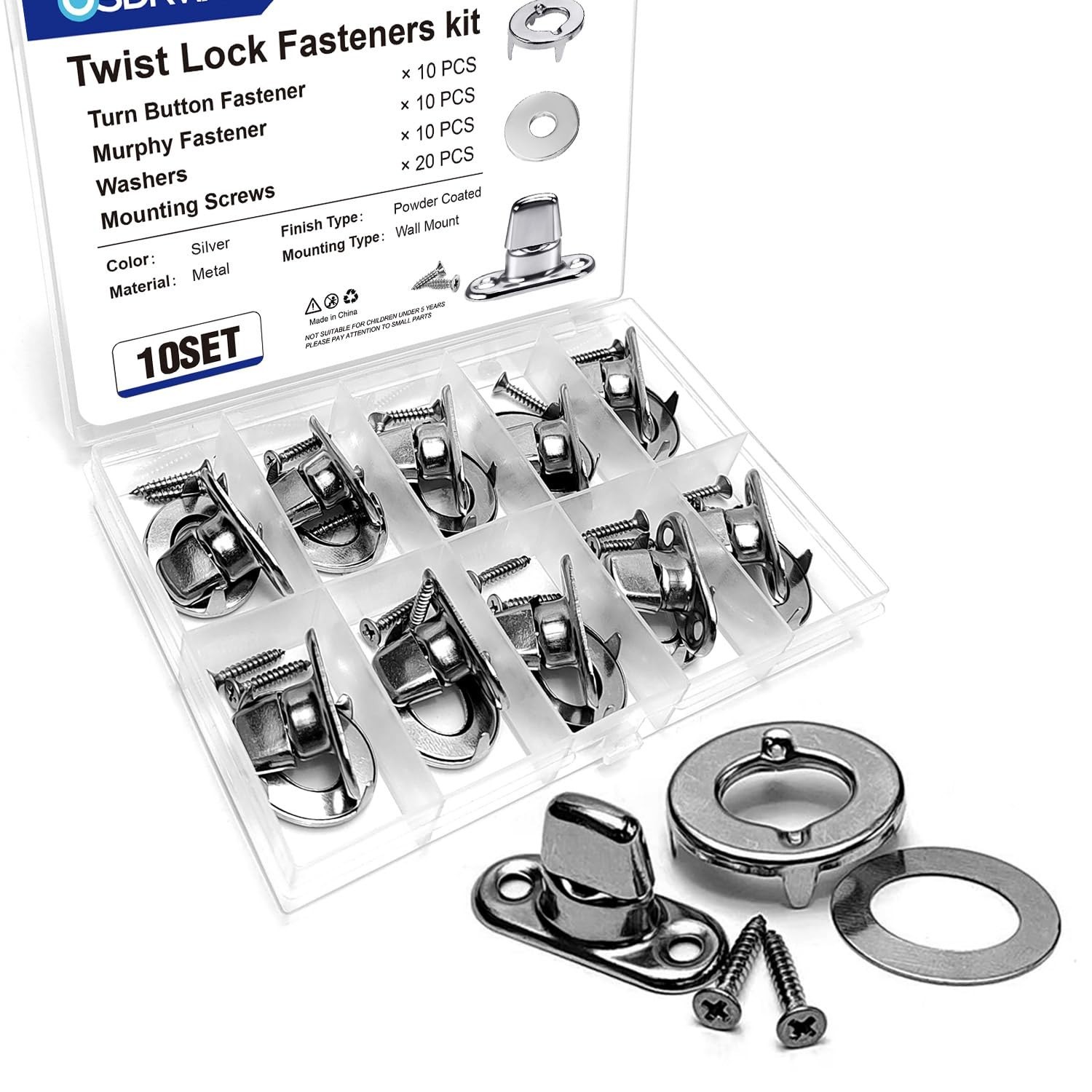 10 Set Twist Lock Fasteners with Turn Button Fasteners Eyelet Screws for Rvs Mar