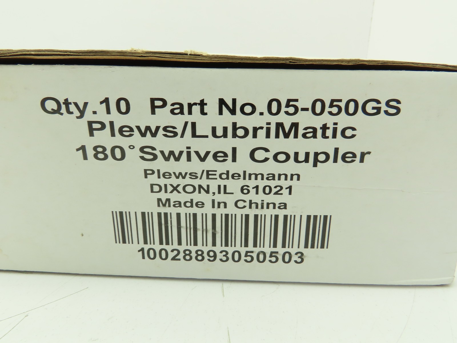 Lot of 10 Plews LubriMatic 05-050 Grease Gun 180° Swivel Couplers