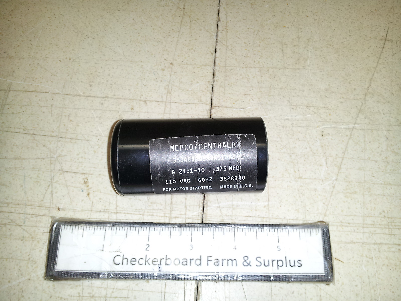 NOS Mepco Aero Paper Dielectric Fixed Capacitor 110-V 60-HZ 5910013264276