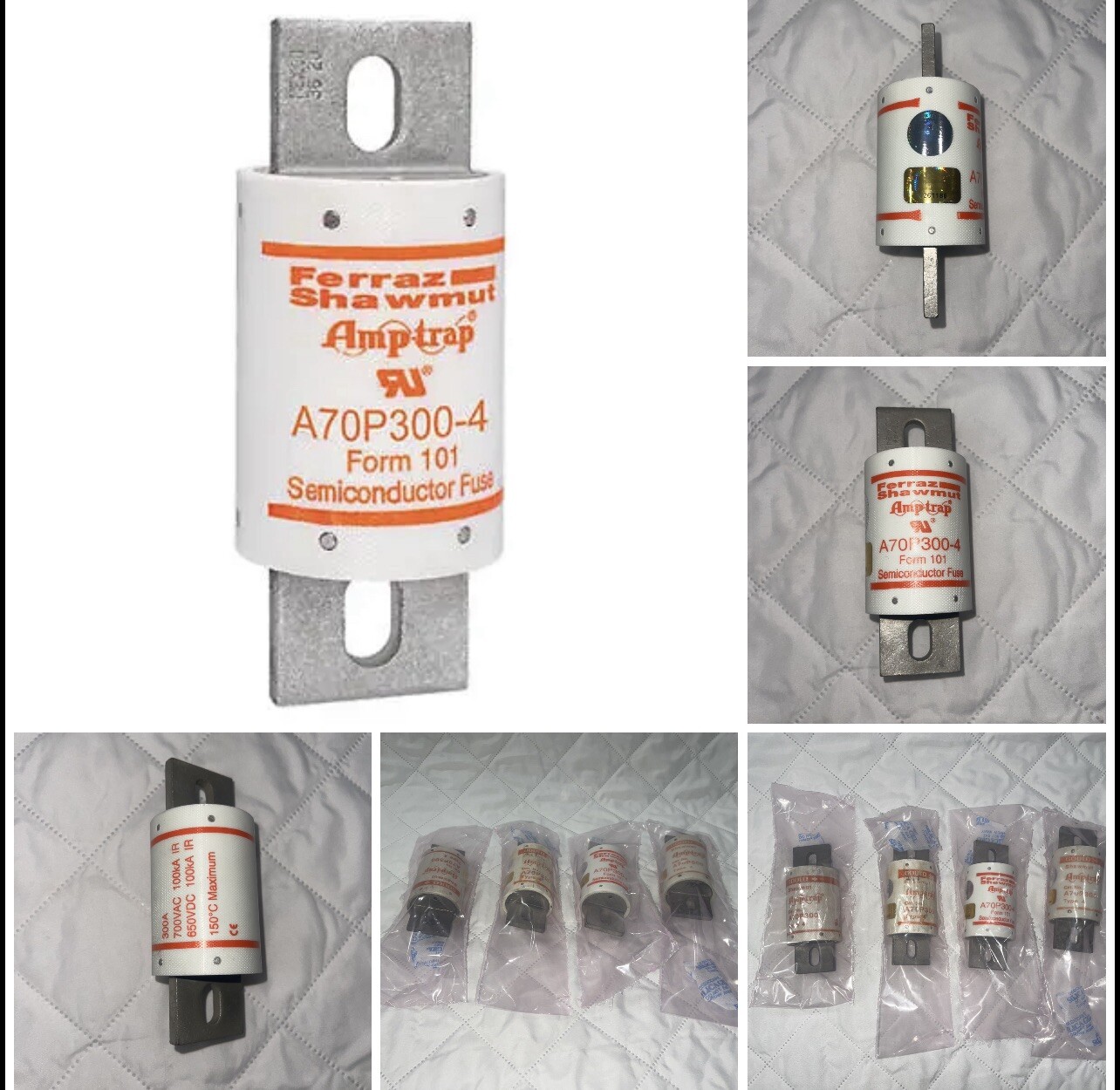Ferraz Shawmut Amptrap A70P Form 101 Fuse 700VAC/650VDC 300A Semiconductor Fuse
