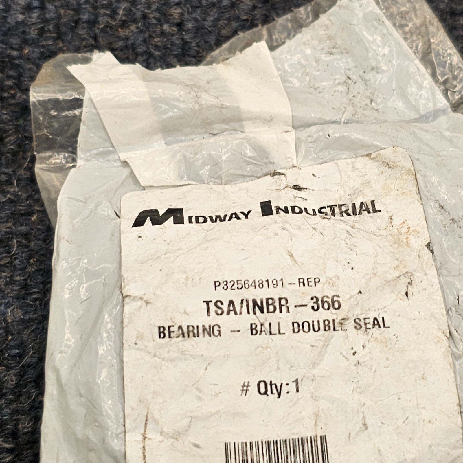 MIDWAY INDUSTRIAL TSA/INBR-366 P325648191-REP DOUBLE SEAL BALL BEARING