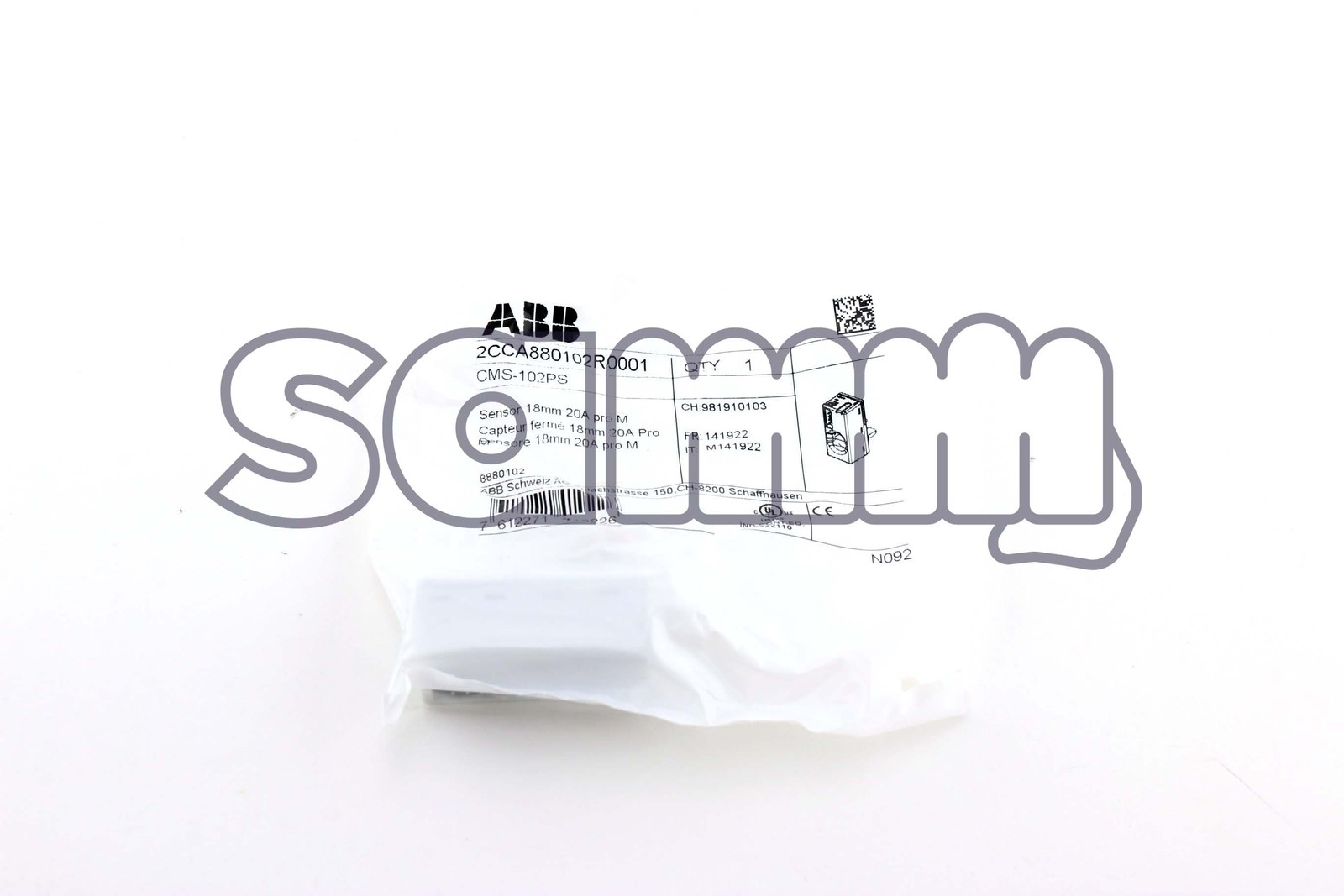 ABB CMS-102PS 18 MM – SOLID-CORE SENSOR – 20A. New