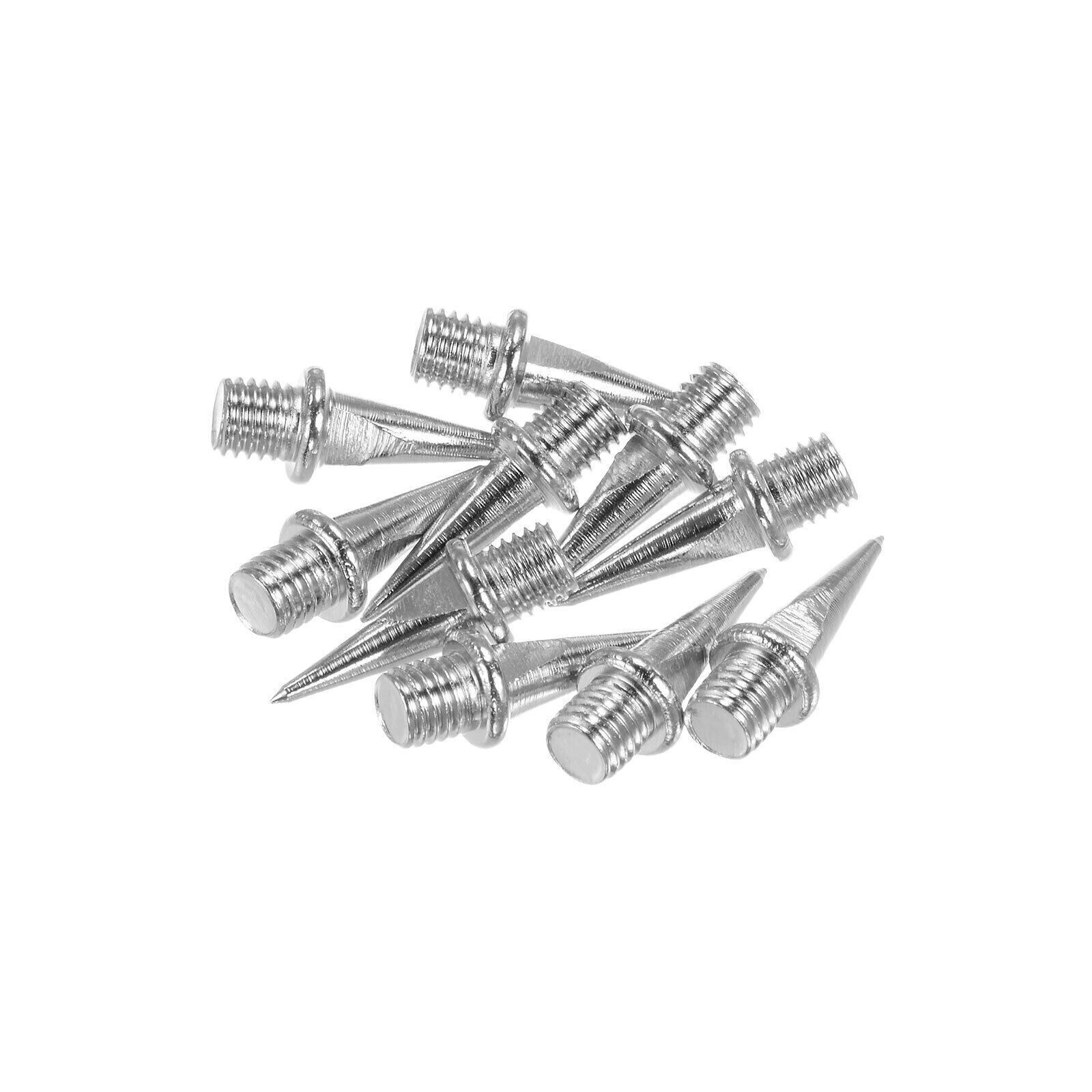 10pcs Track Spikes 13.5mm Steel Long Nail for Track Shoes, Silver Tone