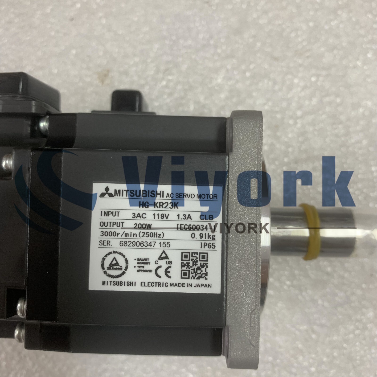 Mitsubishi HG-KR23K AC SERVO MOTOR LOW INERTIA SMALL CAPACITY 200W 3000RPM NEW