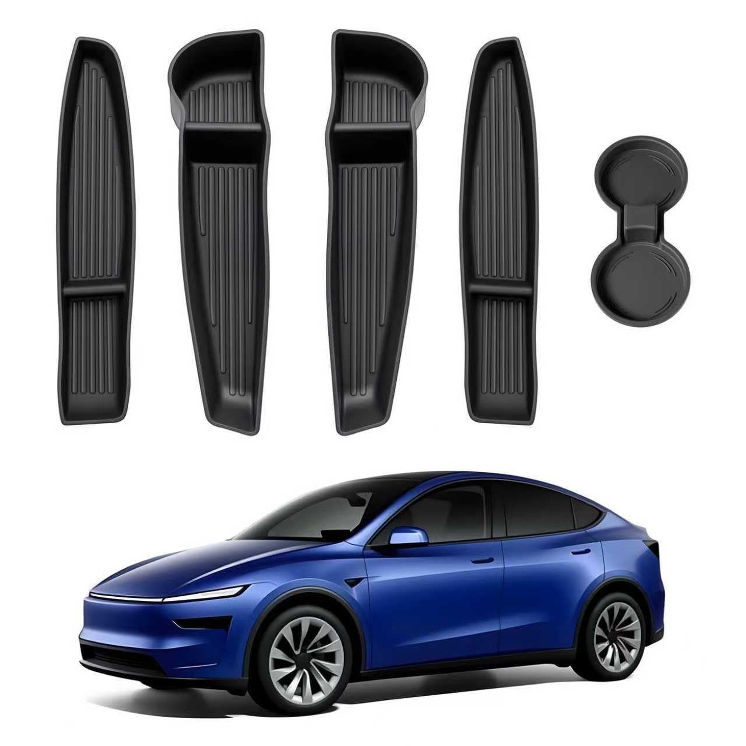 5PCS for Tesla Model Y Juniper(2025 2026) Door Side Storage Box Cup Holder [W…