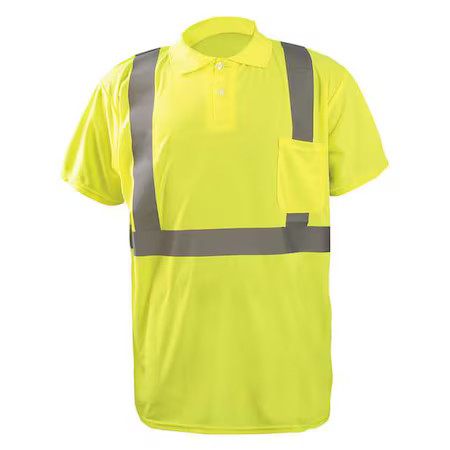 Occunomix Lux-Sspp2b-Ym Unisex Short Sleeve Hi-Vis Polo Shirt, Polyester,