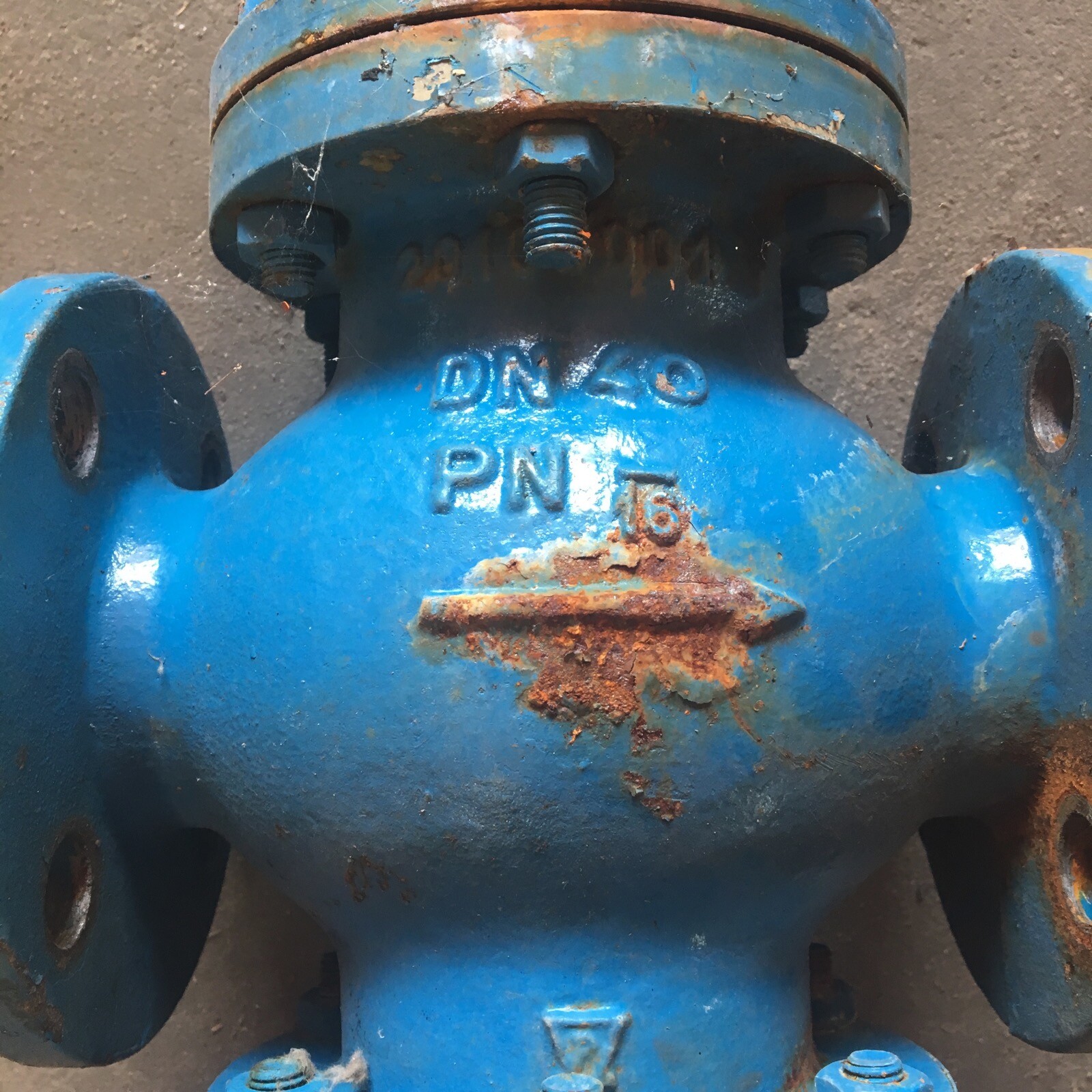 PLEIGER DN40 PN14 ACTUATED FLANGED GLOBE VALVE