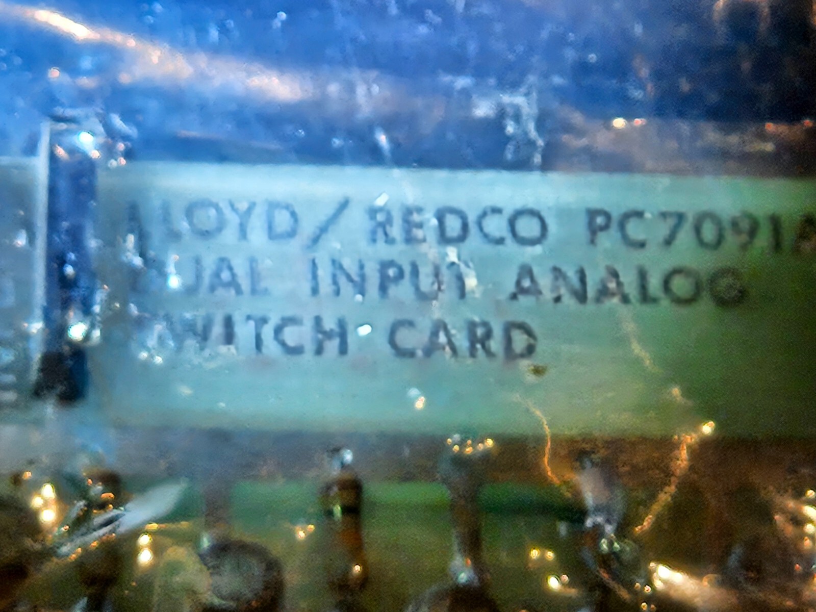 LLOYD CONTROLS REDCO PC7091A DUAL INPUT ANALOG SWITCH CARD