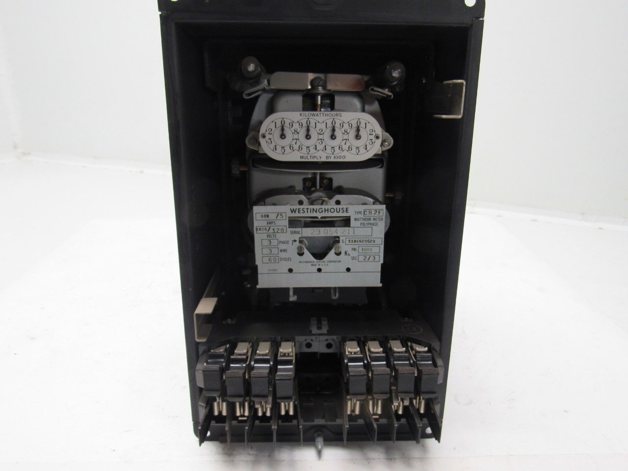 Westinghouse CB2F Switchboard Watt Hour Meter Polyphase 5A 120V *NEW Old Stock*