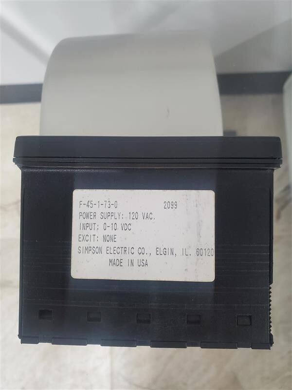SIMPSON ELECTRIC Digital Panel Meter,Process, F45-1-73-0