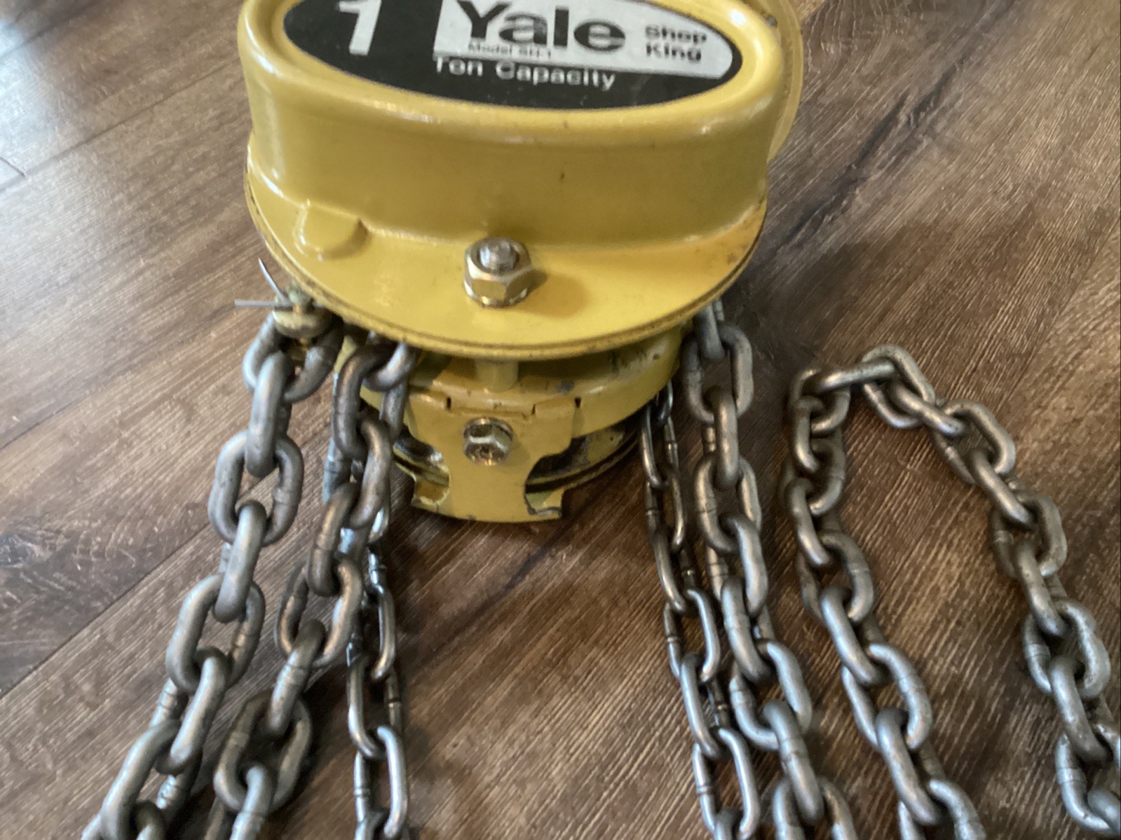YALE SH-1 CHAIN HOIST 1 TON 10 Foot Drop Nice Shape Free Ship