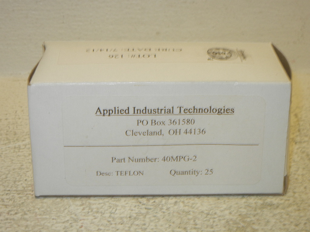 (25) APPLIED INDUSTRIAL TECHNOLOGIES 40MPG-2 NEW 2″ CLAMP GASKETS TEFLON 40MPG2