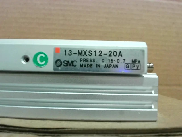 SMC 13-MXS12-20A Precision Air Slide Table 12mm Bore 20mm Stroke-New No Box