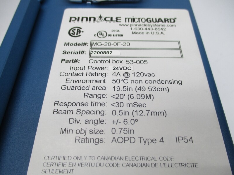 PINNACLE MG-20-0F-20 53-005 24VDC 4A NSNP