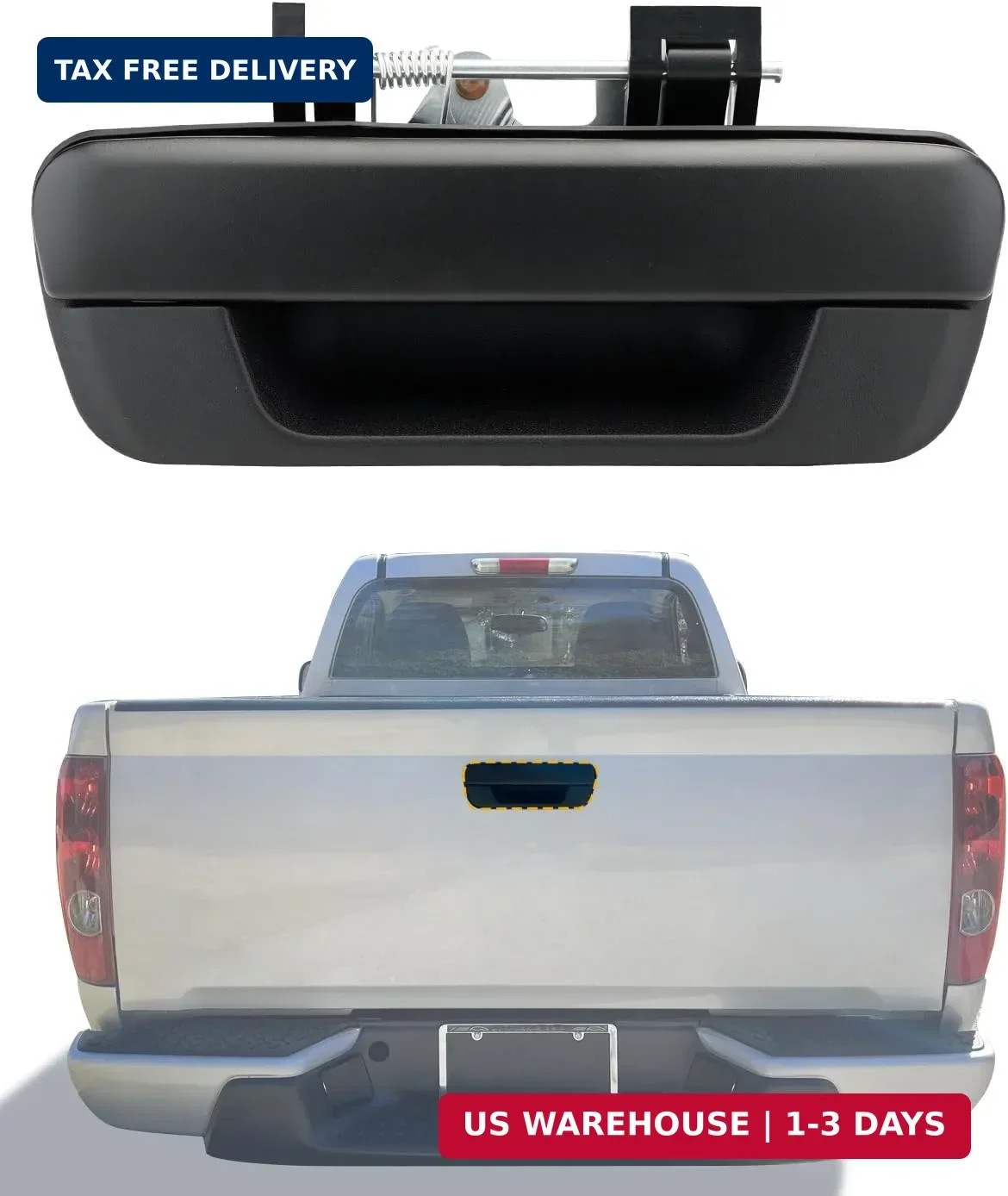 Metal Tailgate Handle for Chevy Colorado GMC Canyon 2004–2014 Rear No Keyhole