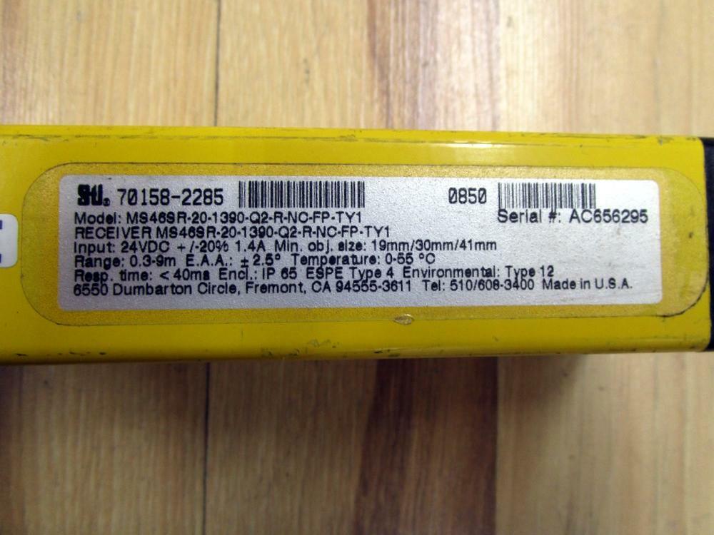 STI MS46SR-20-1390-Q2-NC-FP-TY1 Light Curtain Receiver 70158-2285