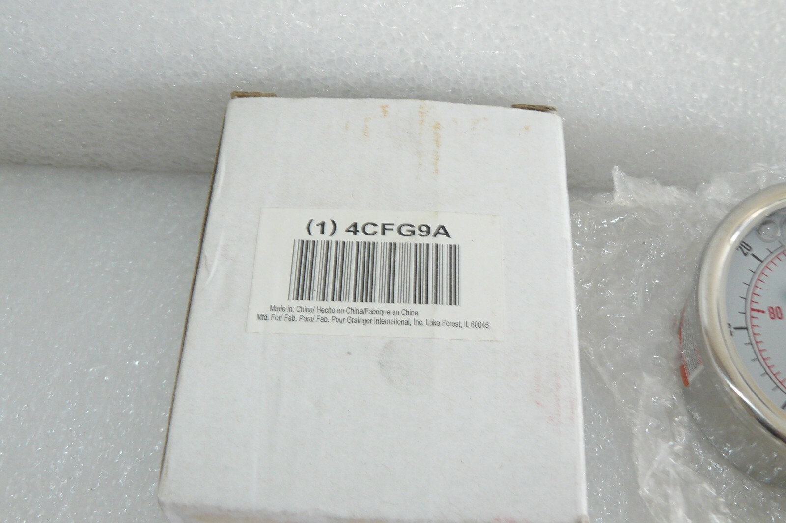 Grainger 4CFG9A Vacuum Gauge -30-0 In Hg Glycerin Filled 1/4″ NPT Stainless