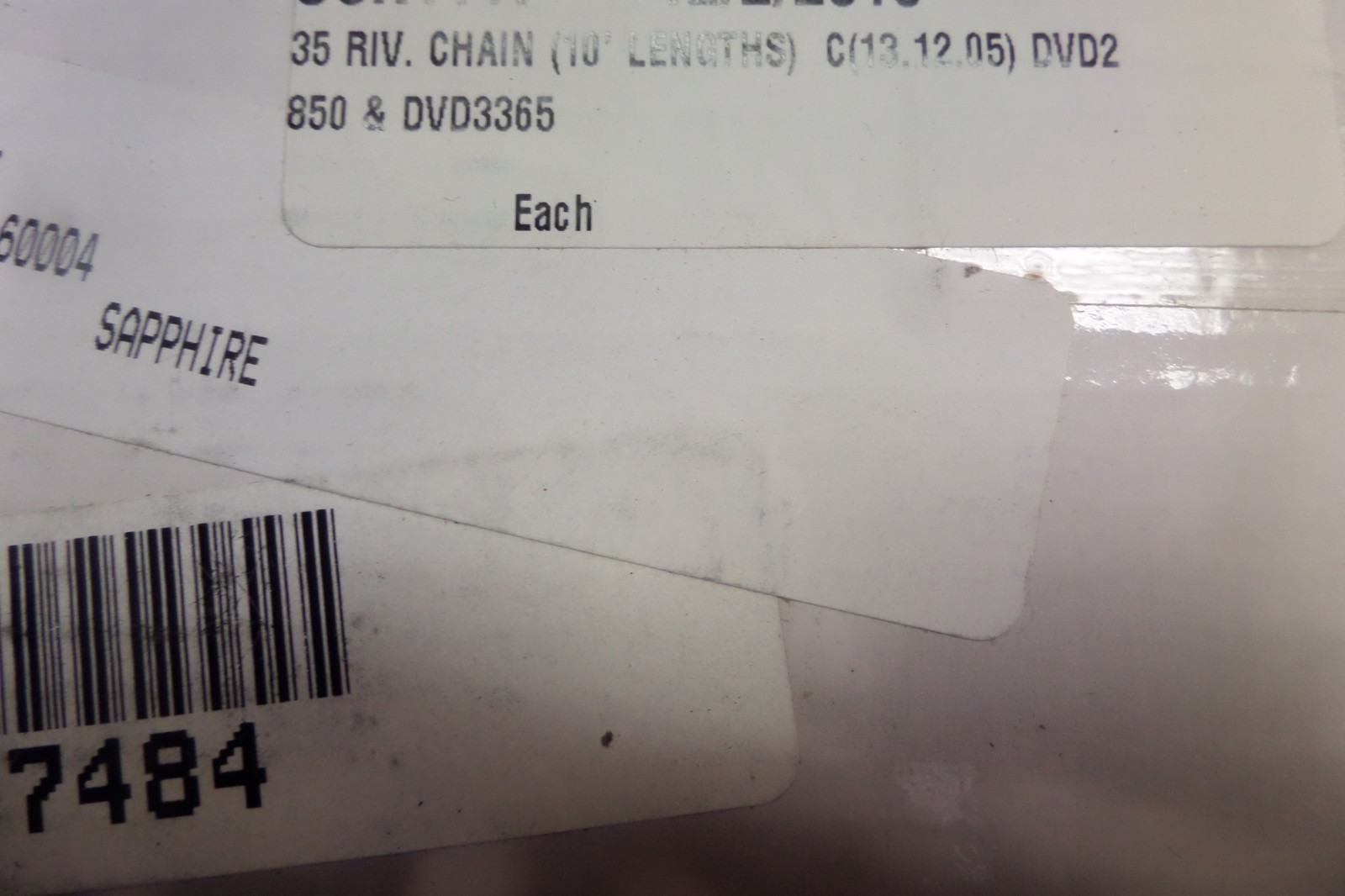 Sapphire Roller Chain S35 RIV 10FT XS-1282-010 New