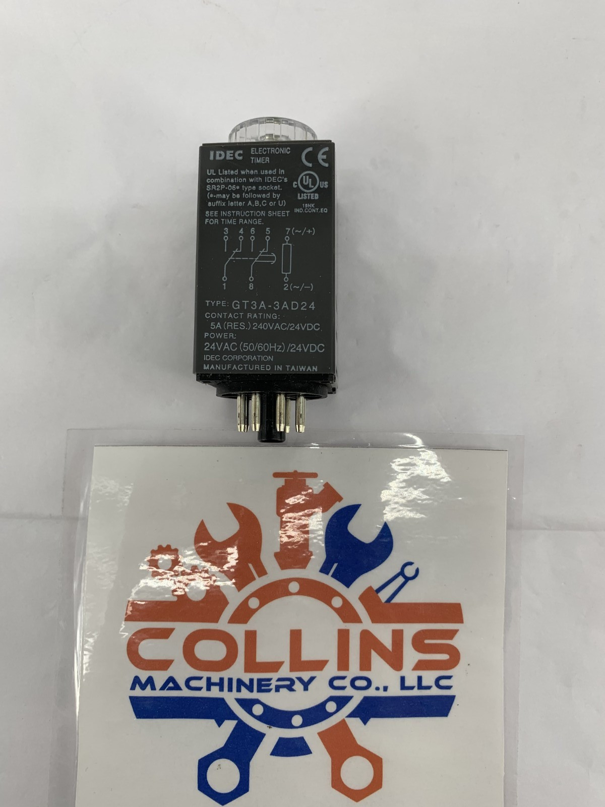 IDEC GT3A-3AD24 8-Pin Multi Function Timer Relay 24VAC/DC DPDT 0.1 S 180h