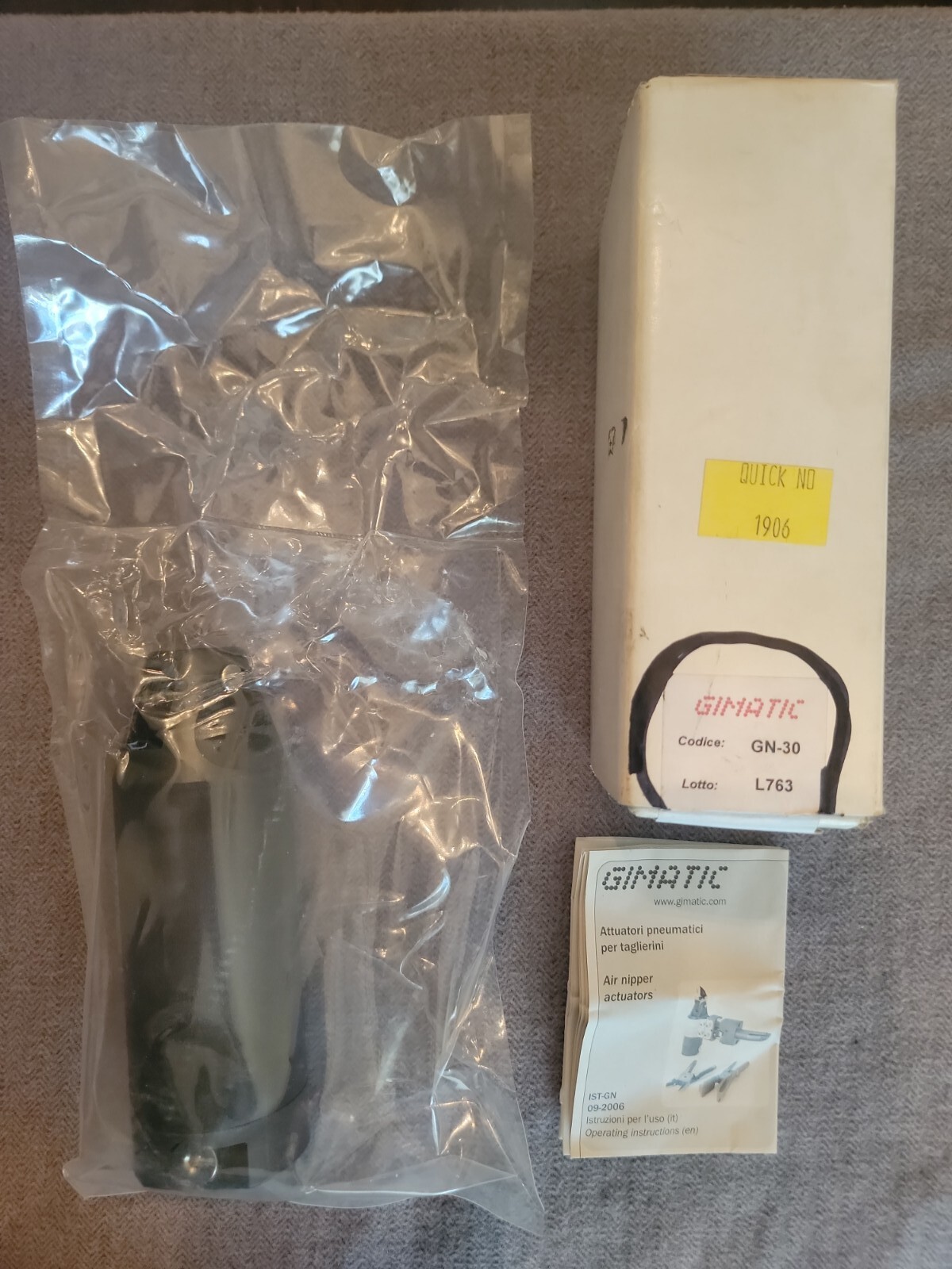 GIMATIC Round Body Air Nipper Actuators GN-30 / L763 / 1906 Brand New & Sealed