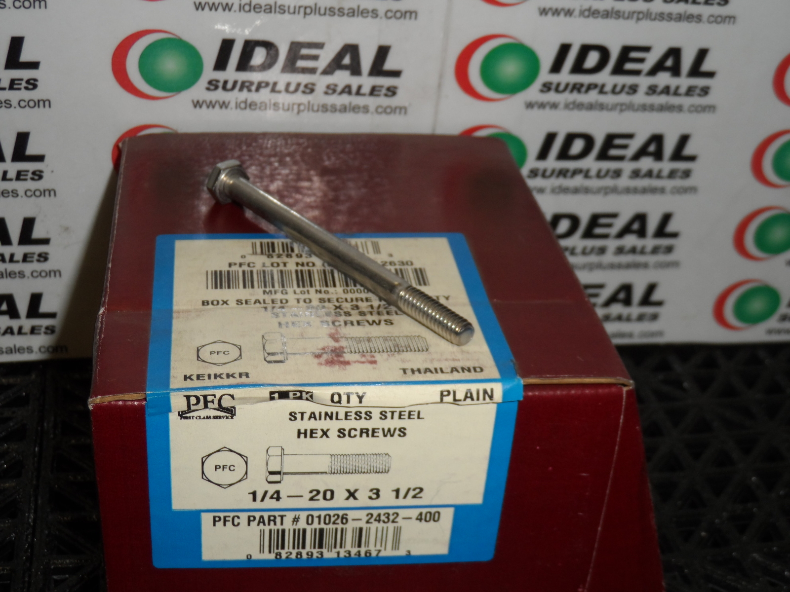 PFC Stainless Hex Bolt 1/4-20 X 3-1/2″ (100 PCS) SS PL – New In Box