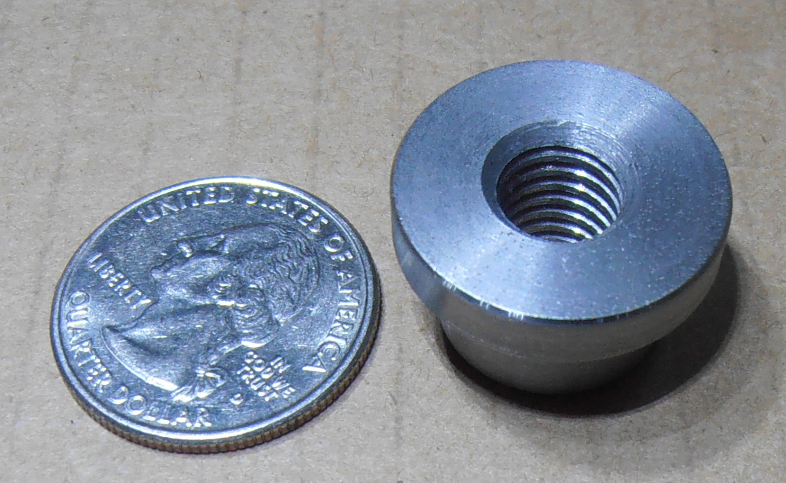 10 Pieces M 10 x 1.5 WELD BUNGS THREADED 1018 Steel Low Profile.USA MADE