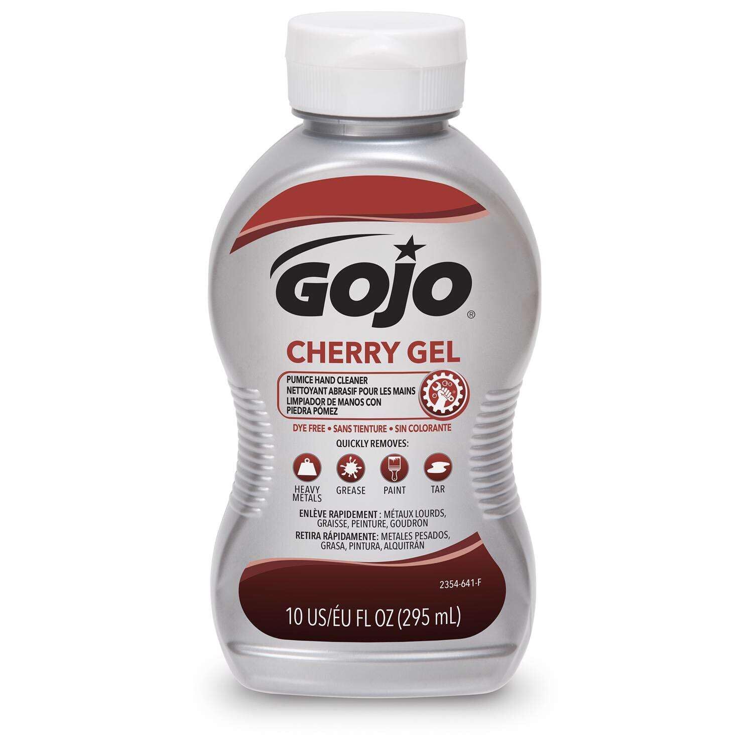 Gojo 2354-08 Cherry Gel Pumice Hand Cleaner 10 Oz Bottle