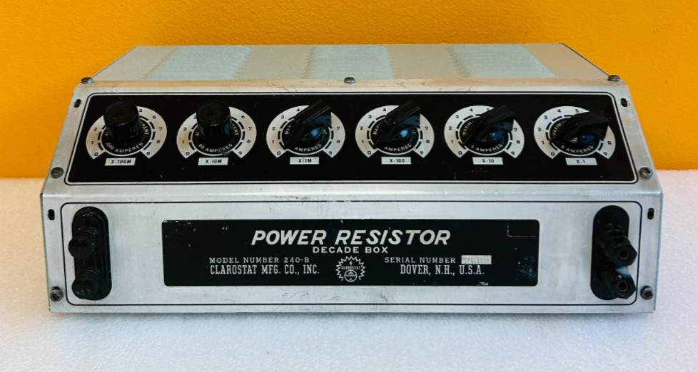 Clarostat 240-B 1-999,999Ω, 225W, Decade Box / Power Resistor **Parts / Repair**