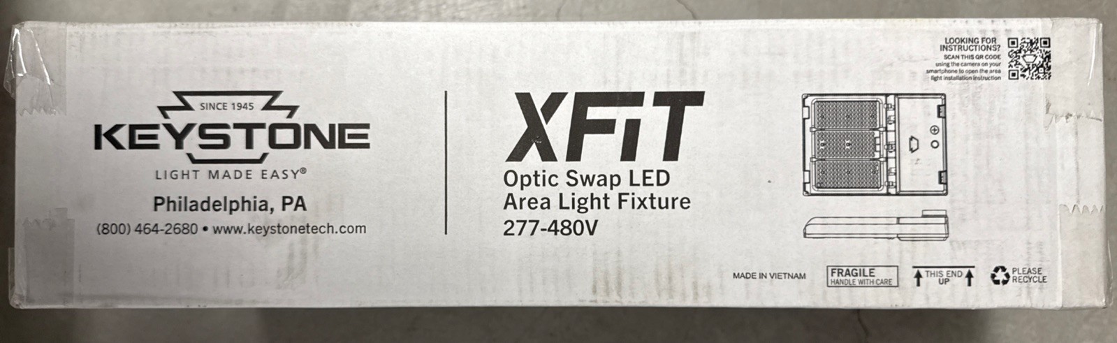 Keystone XFit 140W Optic Swap Power & Color Select LED Area Light Bronze 277-480