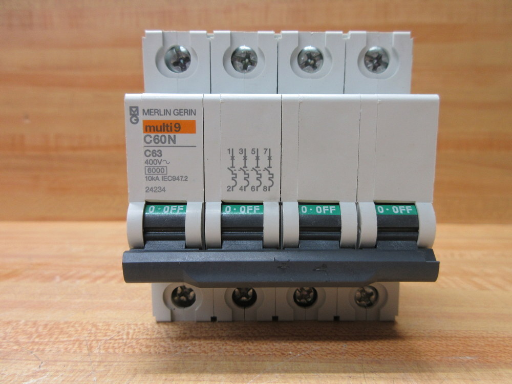 Merlin Gerin 24234 Square D 63A Circuit Breaker C60N