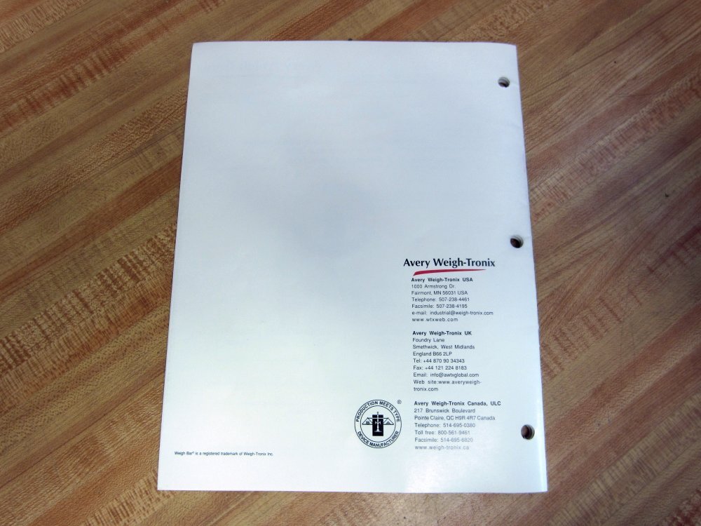 Avery Weigh-Tronix WI-125 SST WI-125 SST Indicator User’s Manual