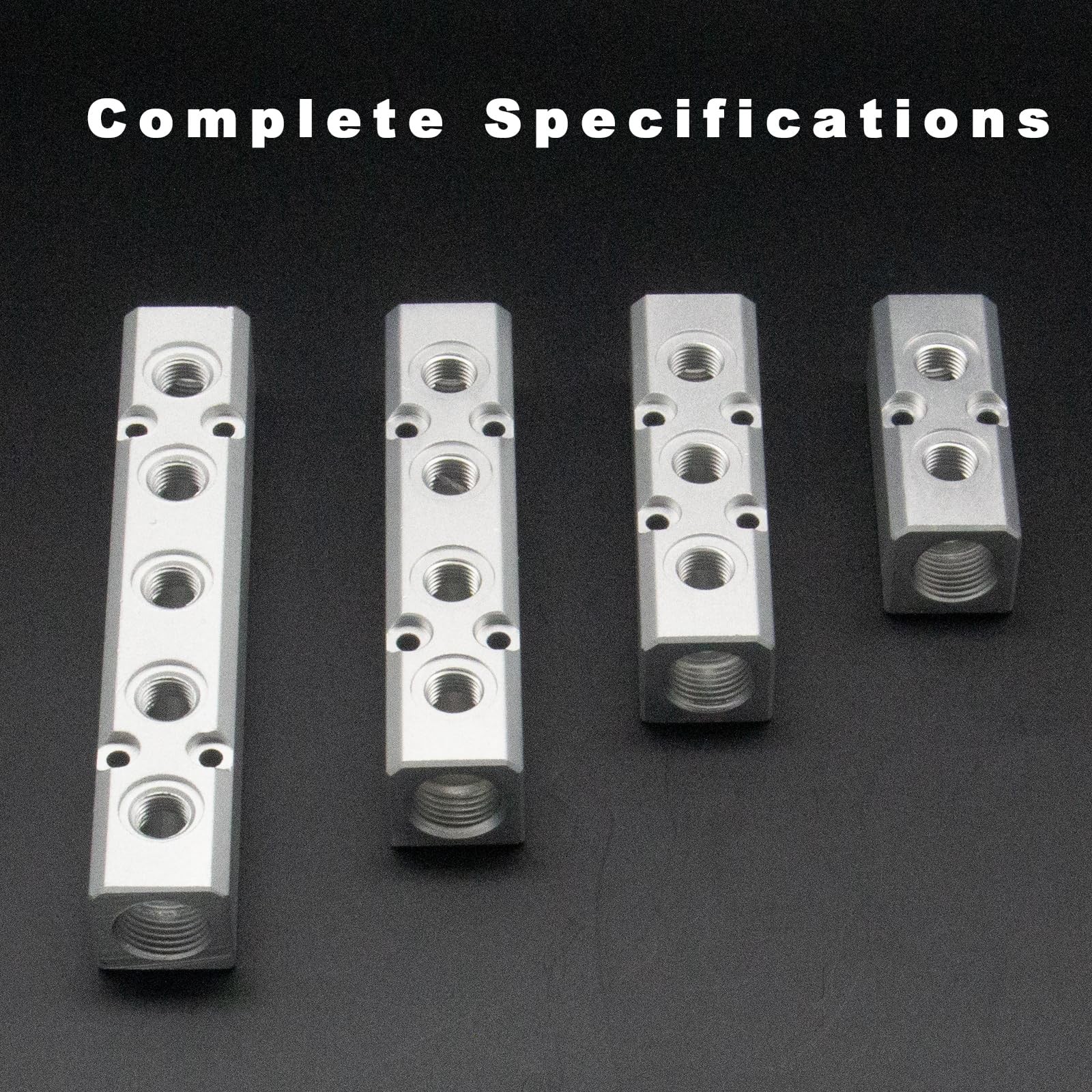 Pneumatic Manifold 3 Way 5 Port Aluminum Air Compressor G1/2 G1/4Inch