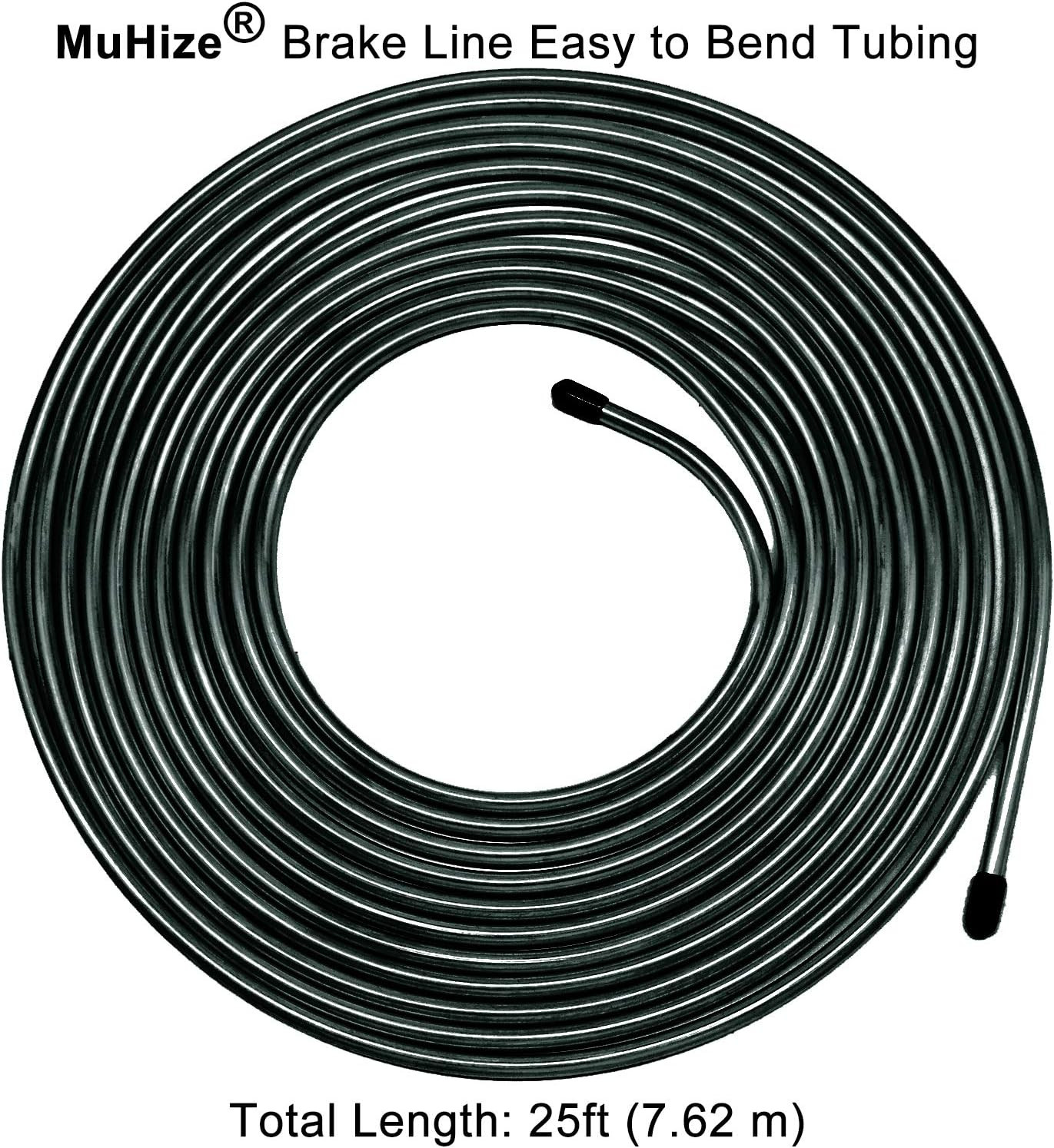Brake Line Tubing Kit 3/16 Inch 25 Feet with 16 Flare Fittings – Rust-Proof PVF