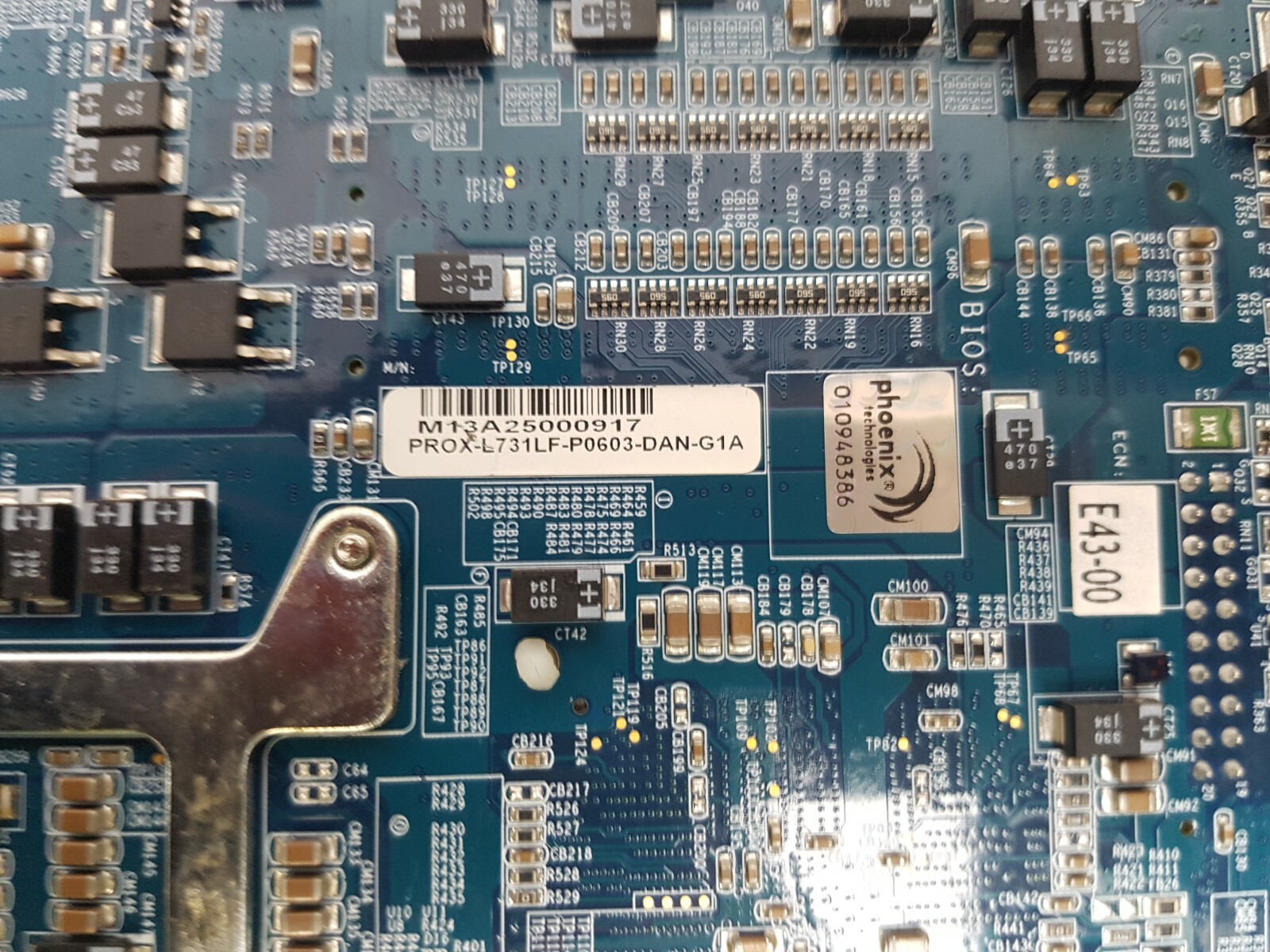 PROX-L731LF-P0603-DAN-G1A MOTHERBOARD 17-102-073110 STRATASYS