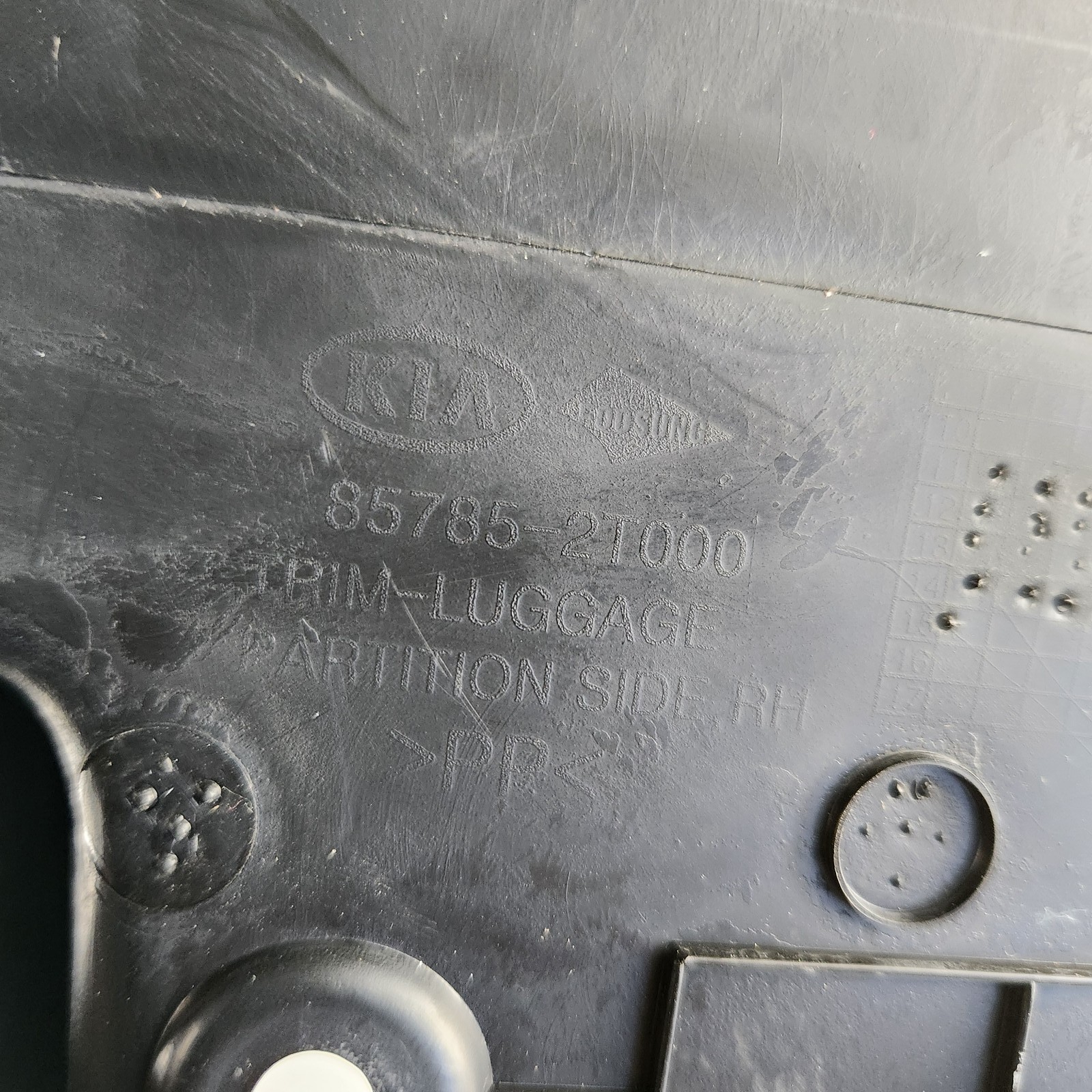 2015 KIA Optima 85785-21000 Right Hand Luggage Partition Side Trim Panel OEM