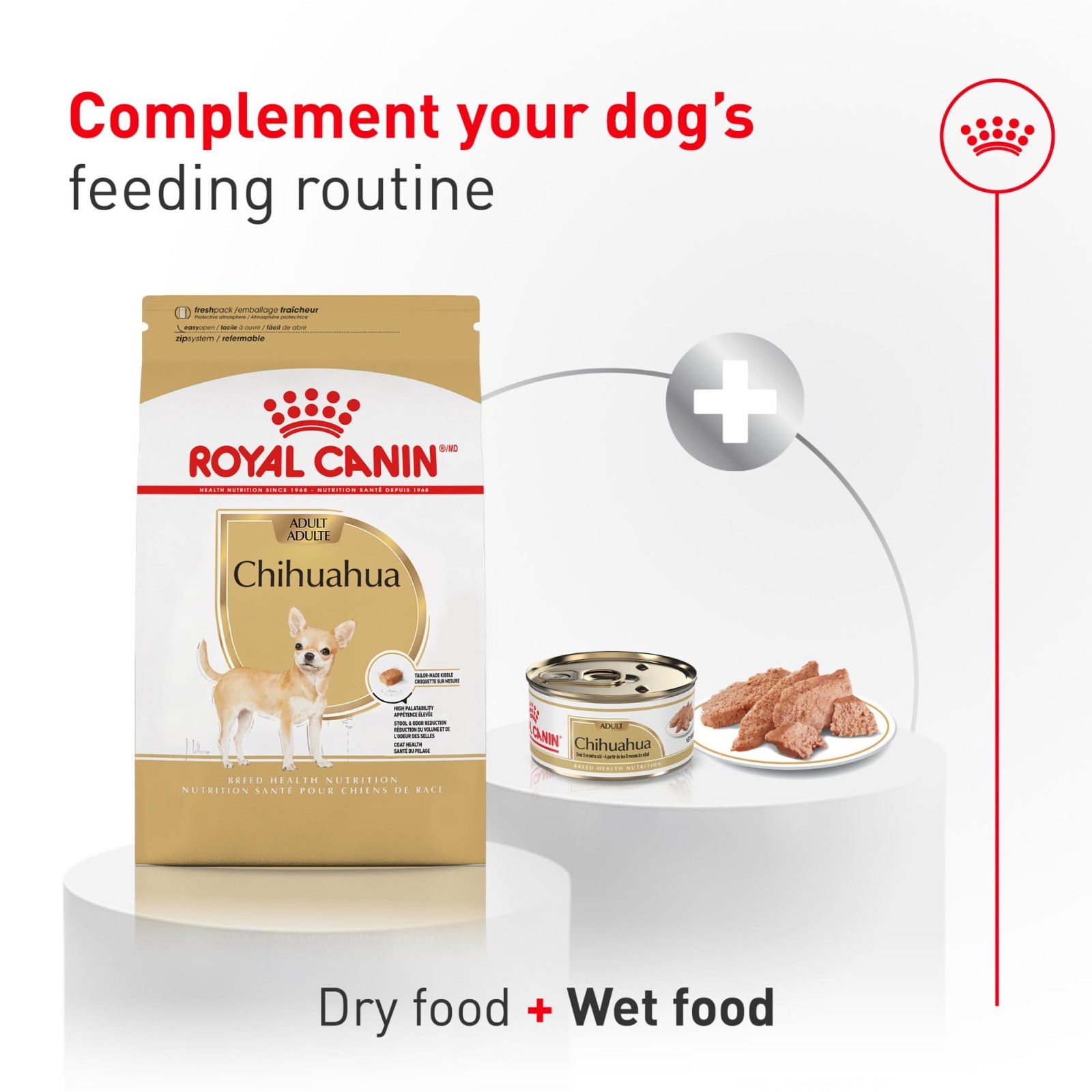 Royal Canin Chihuahua Adult Breed Specific Dry Dog Food, 10 Pounds. Bag