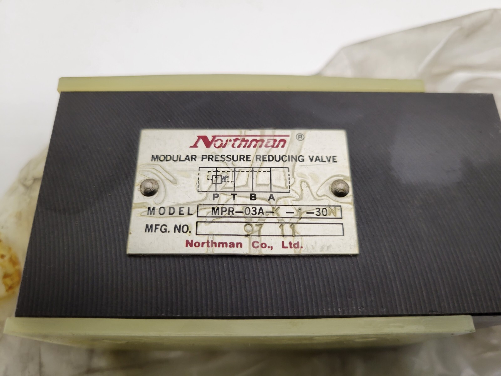 NEW OLD STOCK! NORTHMAN MODULAR PRESSURE REDUCING VALVE MPR-03A-K-1-30N