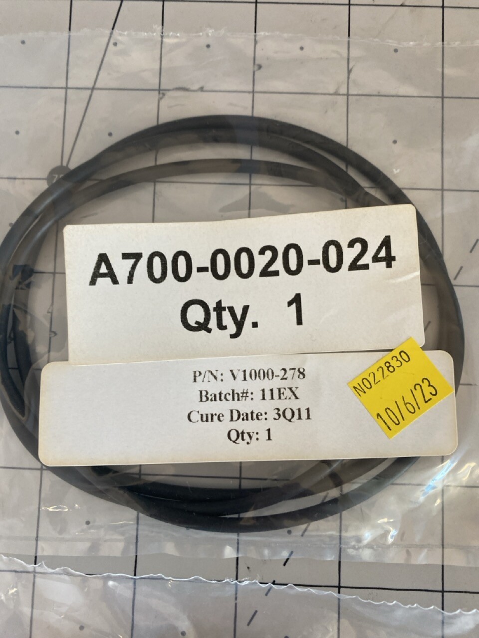 Marco Rubber & Plastics LLC O-Ring, Viton 2-278 PN: V1000-278