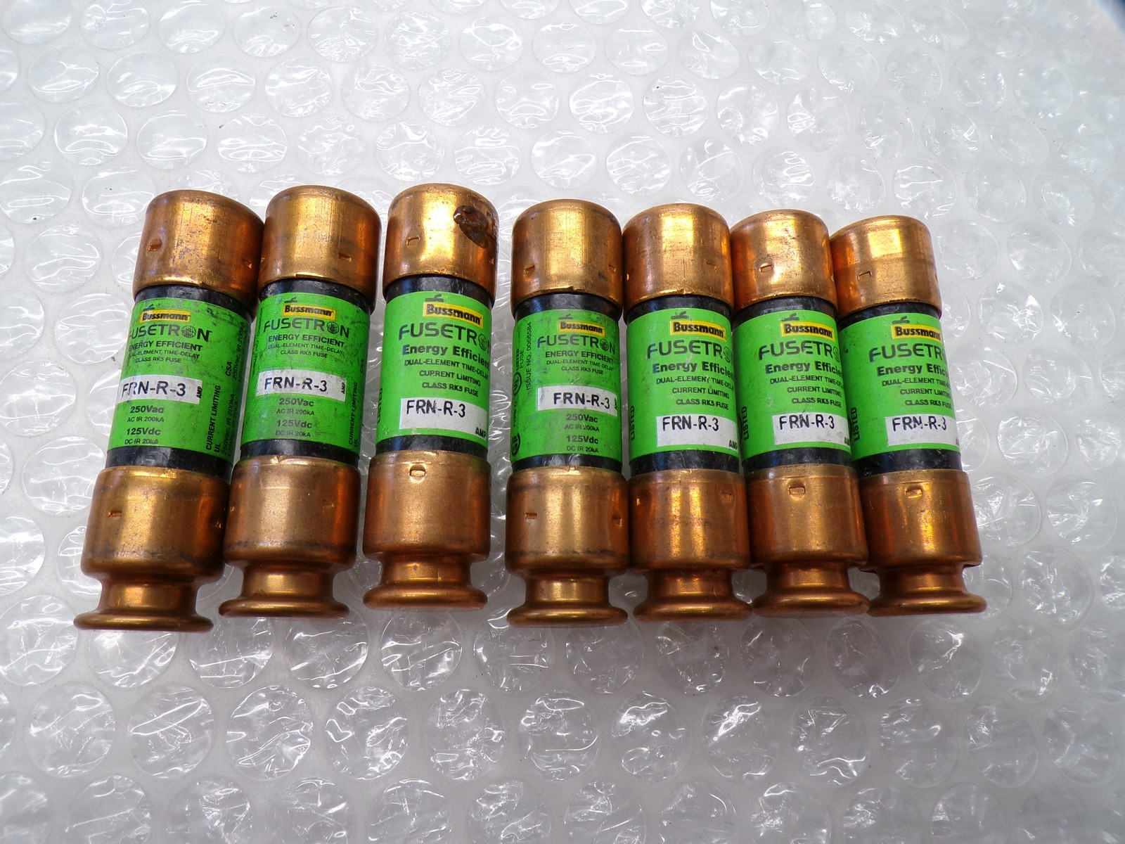 BUSSMANN FRN-R-3 FUSE LOT OF 7 NSNP