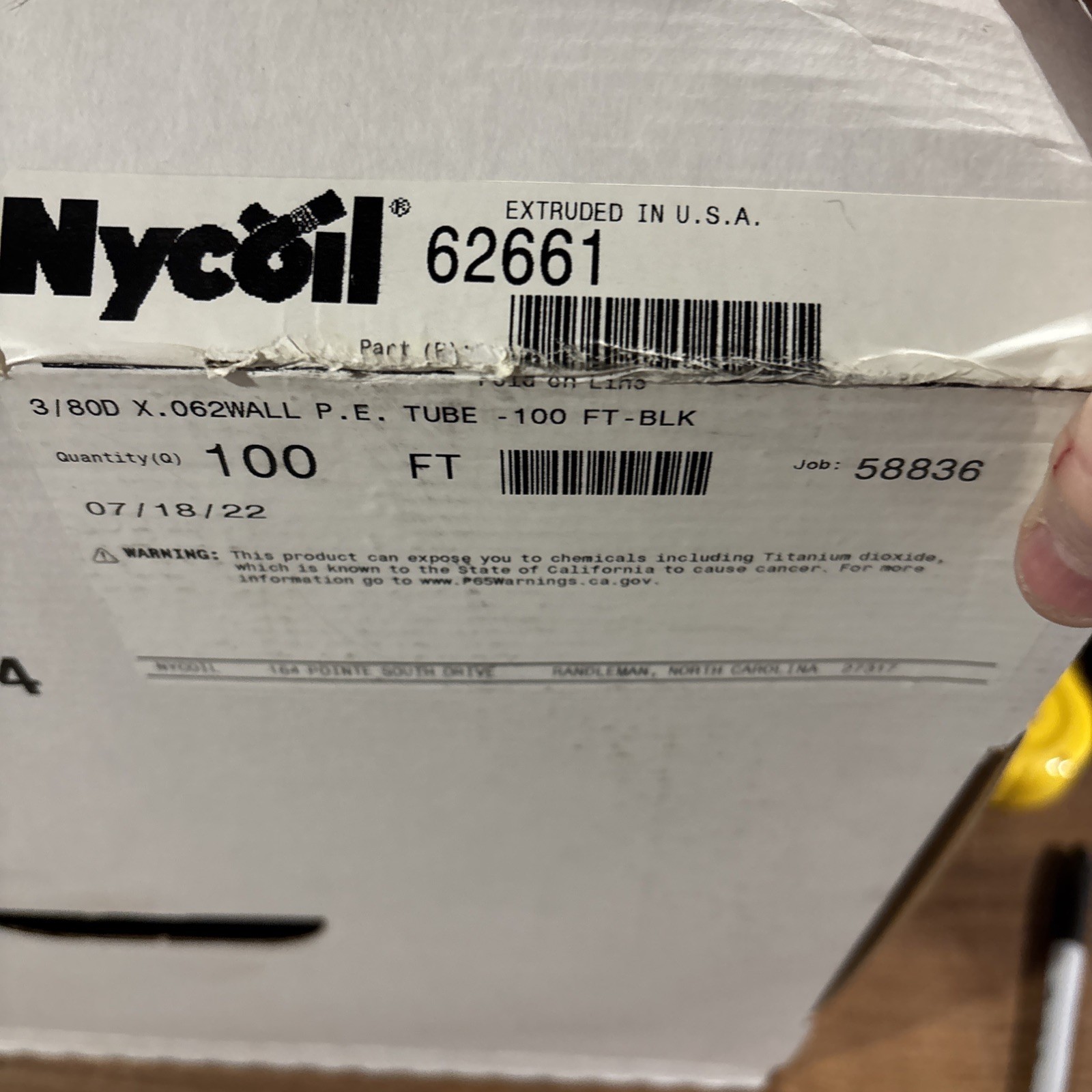 Nycoil 62661 Polyethylene Tubing. ( 50 feet )