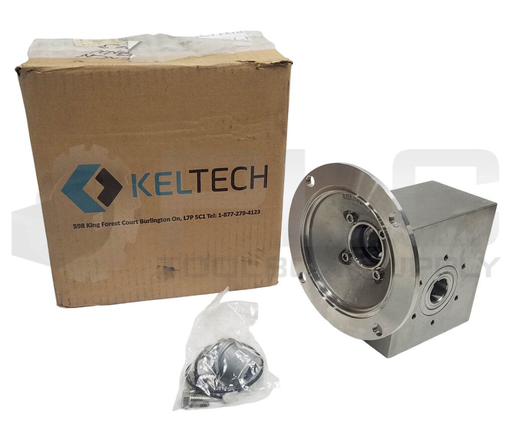 NEW KELTECH K50R100Z0WB3-W GEAR REDUCER RATIO 100 DP 23D, INPUT 0.25HP 1750RPM