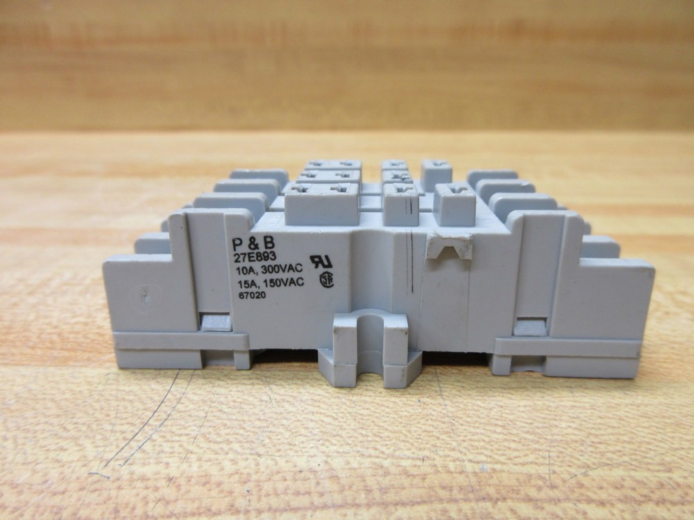 Potter & Brumfield 27E893 Relay Socket w/White Clip