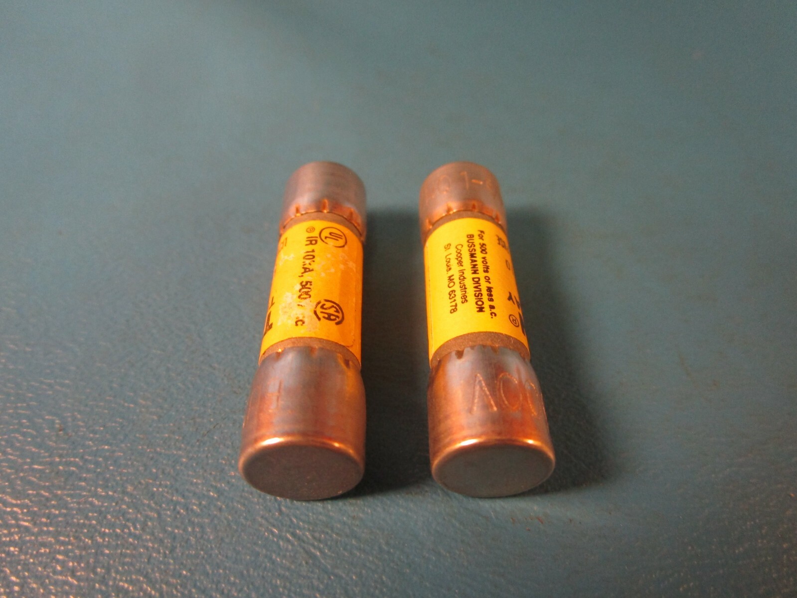 LOT OF 2 Bussmann Tron FNQ-1 6/10 Fuse, Time Delay Fuse, 10KA, 500V