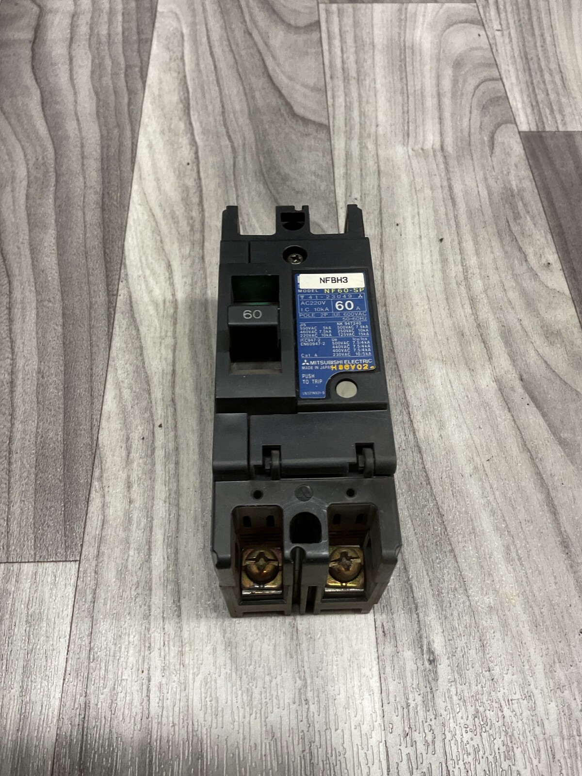 MITSUBISHI NF60-SP NO-FUSE CIRCUIT BREAKER 60A 2P 600V #4004PT184