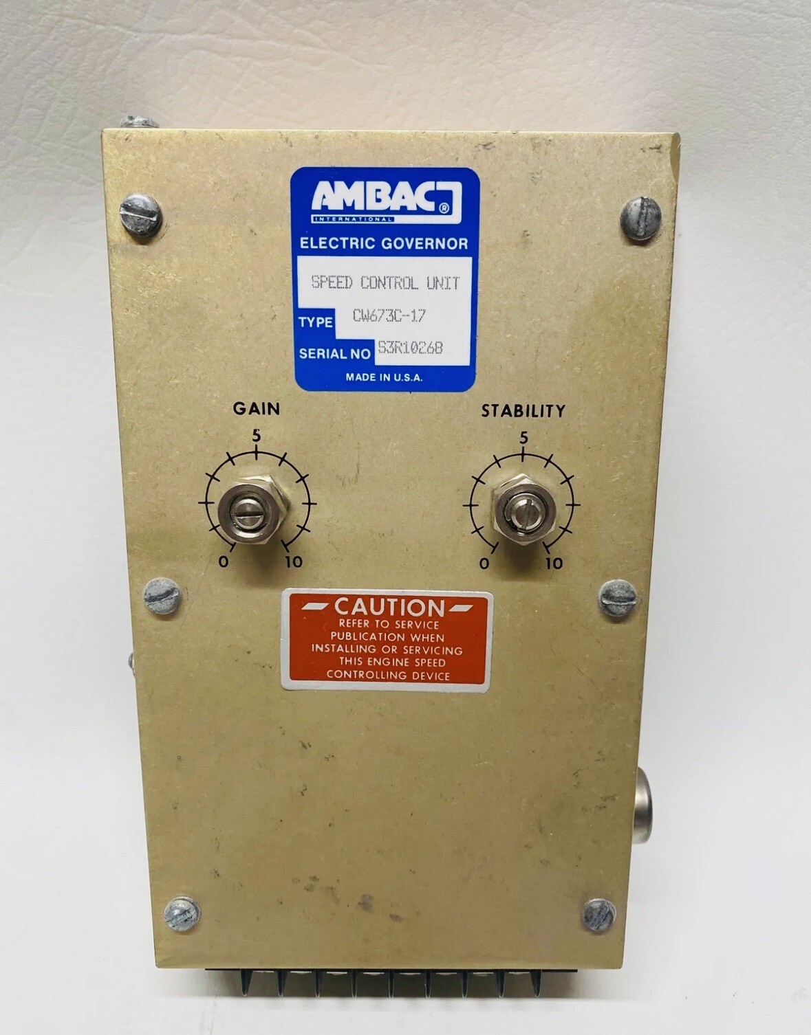 NEW Ambac CW673C-17 Speed Control Unit