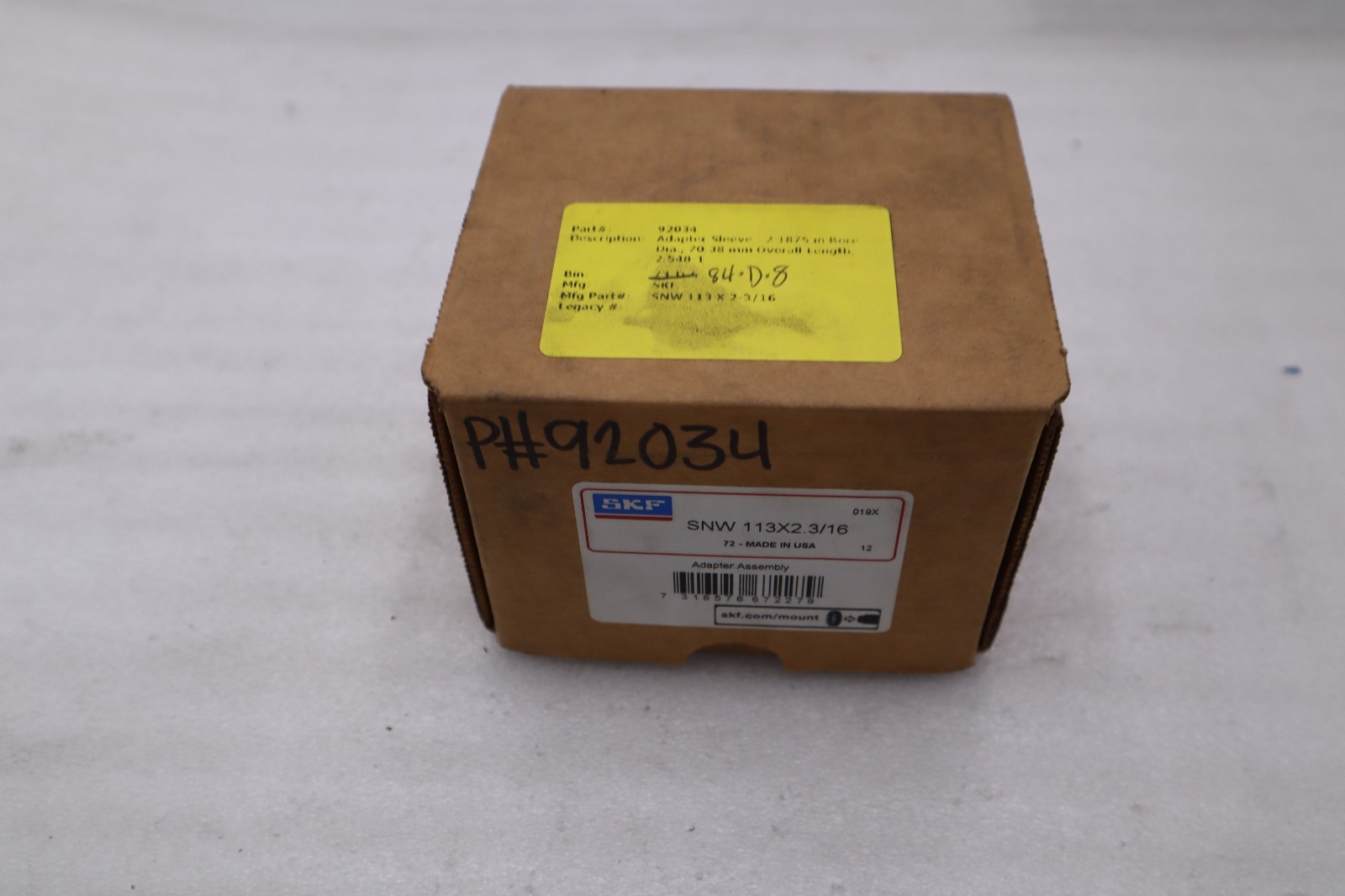 NEW IN BOX – SKF SNW113X2.3/16 BEARING ADAPTER SLEEVE – STOCK 3010CC