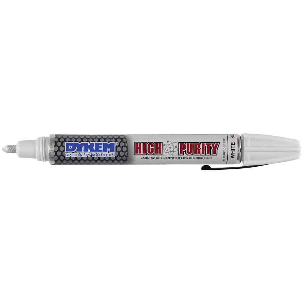 Dykem 44729 TEC Certified Broad Point Marker: White