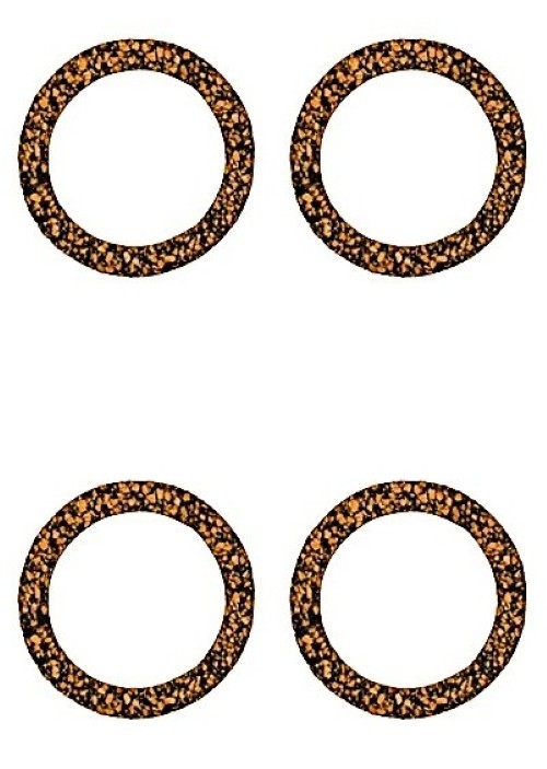 4 Gas Fuel Sediment Bowl Gaskets NAA9160A Cork Material Fits Ford 2N 8N 9N NAA